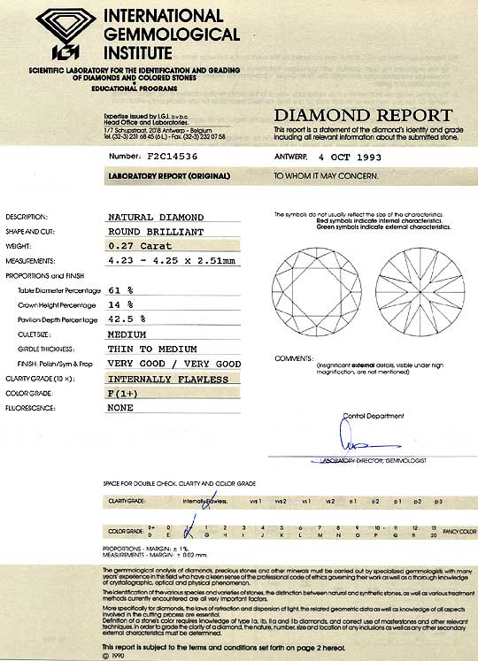 Foto 9 - 0,27ct Diamant IGI Brillant Lupenrein feines Weiss Plus, D6215