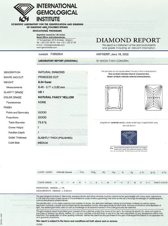 Foto 9 - Diamant 0,54ct Princess Yellow Sensationell Zitrone IGI, D6560