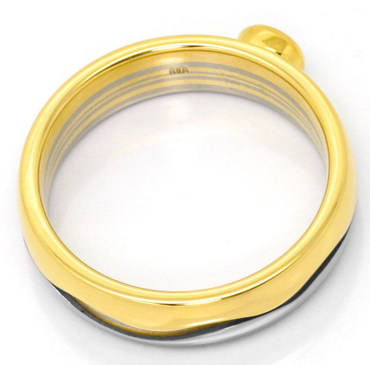 Foto 3 - Ring Brillant Solitaer, Wellendesign Gelbgold-Weißgold, R4200