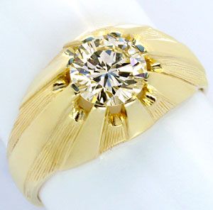 Foto 1 - Brillant Herren Ring 1,50 Carat VVS Solitaer Gelb Gold, S5351