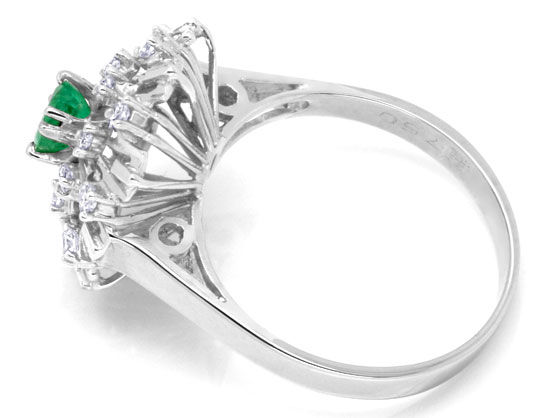 Foto 3 - Spitzen Smaragd Ring 16 Diamanten, 18K Weißgold, S6689