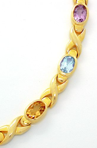 Foto 4 - Gold-Ring Gold-Armband, Viele Top Edelsteine, S7490